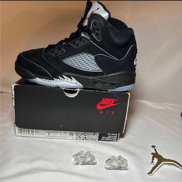 Size 5 - Nike Air Jordan 5 Retro OG GS Black Metallic Reimagined Men's Shoes - Picture 8 of 10